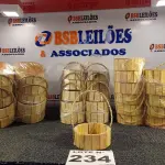 LOTE 234 - 36 – CESTAS DE MADEIRA (NO ESTADO, NÃO SABEMOS SE FUNCIONA. LEILÃO NÃO TEM GARANTIA E NEM DEVOLUÇÃO, SUJEITO A POSSÍVEIS AVARIAS VISÍVEIS/OCULTAS E/OU AUSÊNCIA DE COMPONENTES)