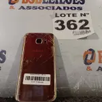 LOTE 362 - 01 – CELULAR SAMSUNG GALAXY S7 EDGE (NO ESTADO, NÃO SABEMOS SE FUNCIONA. LEILÃO NÃO TEM GARANTIA E NEM DEVOLUÇÃO, SUJEITO A POSSÍVEIS AVARIAS VISÍVEIS/OCULTAS E/OU AUSÊNCIA DE COMPONENTES)