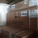 LOTE 394 - 01 - KIT AR CONDICIONADO MULTI SPLIT LG 18000 BTUS 220VOLTS COM 2 EVAPORADORAS (NO ESTADO, NÃO SABEMOS SE FUNCIONA. LEILÃO NÃO TEM GARANTIA E NEM DEVOLUÇÃO, SUJEITO A POSSÍVEIS AVARIAS VISÍVEIS/OCULTAS E/OU AUSÊNCIA DE COMPONENTES)