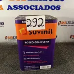 LOTE 292 - 01 LATA DE TINTA SUVINIL FOSCO SEM CHEIRO COMPLETO EXTERIOR/INTERIOR  18 LITROS NA COR FOSCO BRANCO NEVE (NO ESTADO, NÃO SABEMOS SE FUNCIONA. LEILÃO NÃO TEM GARANTIA E NEM DEVOLUÇÃO, SUJEITO A POSSÍVEIS AVARIAS VISÍVEIS/OCULTAS E/OU AUSÊNCIA DE COMPONENTES)