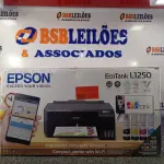 LOTE 360 - 01 - IMPRESSORA EPSON ECOTANK L1250, TANQUE DE TINTA WIRELESS, BIVOLT (NO ESTADO, NÃO SABEMOS SE FUNCIONA. LEILÃO NÃO TEM GARANTIA E NEM DEVOLUÇÃO, SUJEITO A POSSÍVEIS AVARIAS VISÍVEIS/OCULTAS E/OU AUSÊNCIA DE COMPONENTES)