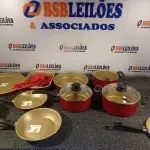 LOTE 301 - 01 - JOGO DE PANELA TRAMONTINA 15 PEÇAS (NO ESTADO, NÃO SABEMOS SE FUNCIONA. LEILÃO NÃO TEM GARANTIA E NEM DEVOLUÇÃO, SUJEITO A POSSÍVEIS AVARIAS VISÍVEIS/OCULTAS E/OU AUSÊNCIA DE COMPONENTES)