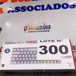 LOTE 300 - 01 - TECLADO GAMER MOTOSPEED CK61 (NO ESTADO, NÃO SABEMOS SE FUNCIONA. LEILÃO NÃO TEM GARANTIA E NEM DEVOLUÇÃO, SUJEITO A POSSÍVEIS AVARIAS VISÍVEIS/OCULTAS E/OU AUSÊNCIA DE COMPONENTES)