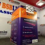 LOTE 250 - 01 LATA DE TINTA SUVINIL FOSCO SEM CHEIRO COMPLETO EXTERIOR/INTERIOR  18 LITROS NA COR FOSCO BRANCO NEVE (NO ESTADO, NÃO SABEMOS SE FUNCIONA. LEILÃO NÃO TEM GARANTIA E NEM DEVOLUÇÃO, SUJEITO A POSSÍVEIS AVARIAS VISÍVEIS/OCULTAS E/OU AUSÊNCIA DE COMPONENTES)