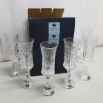 LOTE 083 - 6 TAÇAS BOHEMIA. MEDIDAS DAS TAÇAS 21 CM ALT X 6, DIÂMETRO SEM USO(NO ESTADO)
