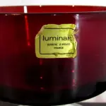 LOTE 222 - 5 TAÇAS EM VIDRO FRANCÊS, LUMINARE. 8CM (NO ESTADO)
