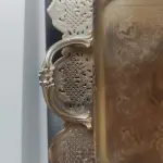 LOTE 301 - BANDEJA BANHADA À PRATA RÉGIA 90 MED 30 X 36 CM.(NO ESTADO)