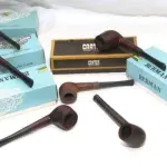 LOTE 279 - LOTE COM 6 RAROS CACHIMBOS SÉCULO XX. (JCI, CARTER) -  EM MADEIRA COM A PITEIRA EM BAQUELITE, À SABER: 4 (QUATRO) CACHIMBOS JCI (J. CARNEIRO & IRMÃOS),  EM EXCELENTE ESTADO DE CONSERVAÇÃO. (NO ESTADO)