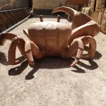 LOTE 243 - RARA E ÚNICA ESCULTURA DE CARANGUEJO IMPORTADA PEÇA RARÍSSIMA  (NO ESTADO)