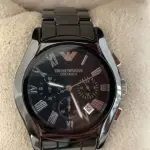 LOTE 303 - RELÓGIO ARMANI CERÂMICA, AR-1400 A ORIGINAL ACOMPANHA 03 GOMOS DE PULSEIRA. (NO ESTADO)
