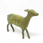 LOTE 216 - ESCULTURA DE CERVO EM BRONZE MACIÇO (NO ESTADO)