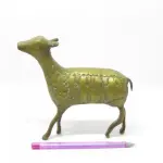 LOTE 216 - ESCULTURA DE CERVO EM BRONZE MACIÇO (NO ESTADO)