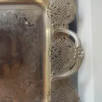 LOTE 301 - BANDEJA BANHADA À PRATA RÉGIA 90 MED 30 X 36 CM.(NO ESTADO)