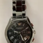 LOTE 303 - RELÓGIO ARMANI CERÂMICA, AR-1400 A ORIGINAL ACOMPANHA 03 GOMOS DE PULSEIRA. (NO ESTADO)