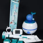 LOTE 262 - BABÁ ELETRÔNICA, KIDSHINE - UMIDIFICADOR INFANTIL. TECHLINE MASSAGEADOR PESSOAL MI - 3000 (NO ESTADO)