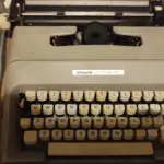 LOTE 550 - MÁQUINA DE ESCREVER ANTIGA FUNCIONANDO PERFEITAMENTE (NO ESTADO)