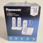 LOTE 532 - TELEFONE SEM FIO PANASONIC COM MAIS DOIS  APARELHOS RAMAL FUNCIONANDO PERFEITAMENTE (NO ESTADO)