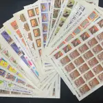 LOTE 620 - LOTE COM COLEÇÕES DE SELOS SÃO 62 CARTELAS COMPLETAS COM SELOS EM ÓTIMOS ESTADO (NO ESTADO)