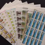 LOTE 624 - LOTE COM COLEÇÕES DE SELOS SÃO 63 CARTELAS COMPLETAS COM SELOS EM ÓTIMOS ESTADO (NO ESTADO)