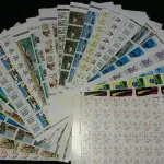 LOTE 621 - LOTE COM COLEÇÕES DE SELOS SÃO 65 CARTELAS COMPLETAS COM SELOS EM ÓTIMOS ESTADO (NO ESTADO)