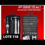LOTE 118 - 01 KIT PROFISSIONAL COM 115 CHAVES MULTIUSO (NO ESTADO)