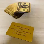 LOTE 114 - 01 BARALHO DOURADO ESPELHADO DOLLAR GOLD (NO ESTADO)