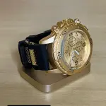 LOTE 092 - 01 RELÓGIO DOURADO COM PRETO (NO ESTADO)
