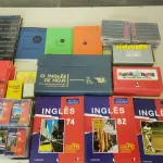 LOTE 593 - LOTE COM DIVERSOS CURSOS DE LÍNGUAS INGLÊS FRANCÊS (NO ESTADO)