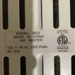 LOTE 534 - AQUECEDOR ELÉTRICO PARA PAREDE FUNCIOANDO PERFEITAMENTE ESTADO DE NOVO (NO ESTADO)