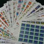 LOTE 622 - LOTE COM COLEÇÕES DE SELOS SÃO 61 CARTELAS COMPLETAS COM SELOS EM ÓTIMOS ESTADO (NO ESTADO)