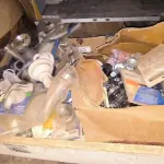 LOTE 092 - 01 LOTE COM MATERIAIS HIDRÁULICOS, CIFRÃO PARA PIA, ADAPTADOR PARA MÁQUINA DE LAVAR E DUCHAS (NO ESTADO)