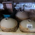 LOTE 220 - 01 LOTE COM CUBAS PARA LAVATÓRIOS E LUMINÁRIAS (NO ESTADO)