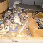 LOTE 092 - 01 LOTE COM MATERIAIS HIDRÁULICOS, CIFRÃO PARA PIA, ADAPTADOR PARA MÁQUINA DE LAVAR E DUCHAS (NO ESTADO)