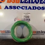 LOTE 120 - 01 ROLO DE CABO FLEXÍVEL 100M, 2,5MM NA COR VERDE. (NO ESTADO) ATENÇÃO! FAZER A VISITAÇÃO ANTES DE ARREMATAR, NÃO SABEMOS SE FUNCIONA. LEILÃO NÃO TEM GARANTIA E NEM DEVOLUÇÃO, SUJEITO A POSSÍVEIS AVARIAS VISÍVEIS/OCULTAS E/OU AUSÊNCIA DE COMPONENTES.