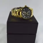 LOTE 682 - TECHNOS ORIGINAL  CRONÓGRAFO COM CALENDÁRIO EMBALAGEM ORIGINAL SEM USO, COM MAIS  2 PARCELAS PARA REGULAGEM. (NO ESTADO) 