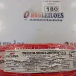 LOTE 180 - 01 ROLO DE CABO FLEXÍVEL 100M, 2,5MM NA COR VERMELHA. (NO ESTADO) ATENÇÃO! FAZER A VISITAÇÃO ANTES DE ARREMATAR, NÃO SABEMOS SE FUNCIONA. LEILÃO NÃO TEM GARANTIA E NEM DEVOLUÇÃO, SUJEITO A POSSÍVEIS AVARIAS VISÍVEIS/OCULTAS E/OU AUSÊNCIA DE COMPONENTES.