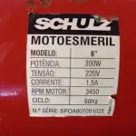 LOTE 006 - 01 ESMERIL MARCA SCHULZ 300W 220V. (NO ESTADO) ATENÇÃO! FAZER A VISITAÇÃO ANTES DE ARREMATAR, NÃO SABEMOS SE FUNCIONA. LEILÃO NÃO TEM GARANTIA E NEM DEVOLUÇÃO, SUJEITO A POSSÍVEIS AVARIAS VISÍVEIS/OCULTAS E/OU AUSÊNCIA DE COMPONENTES.