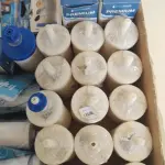 LOTE 696 - LOTE COM 26 FILTROS NOVOS SEM USO  PRA FILTROS E 13 LÂMPADAS NOVAS. (NO ESTADO) 