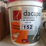 LOTE 152 - 01 BALDE DE CIMENTO QUEIMADO DACAPÓ 20KG. (NO ESTADO) ATENÇÃO! FAZER A VISITAÇÃO ANTES DE ARREMATAR, NÃO SABEMOS SE FUNCIONA. LEILÃO NÃO TEM GARANTIA E NEM DEVOLUÇÃO, SUJEITO A POSSÍVEIS AVARIAS VISÍVEIS/OCULTAS E/OU AUSÊNCIA DE COMPONENTES.