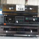 LOTE 124 - 03 APARELHOS STÉREO CASSETE DECK MARCAS E MODELOS DIVERSOS. (NO ESTADO) ATENÇÃO! FAZER A VISITAÇÃO ANTES DE ARREMATAR, NÃO SABEMOS SE FUNCIONA. LEILÃO NÃO TEM GARANTIA E NEM DEVOLUÇÃO, SUJEITO A POSSÍVEIS AVARIAS VISÍVEIS/OCULTAS E/OU AUSÊNCIA DE COMPONENTES.