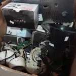 LOTE 056 - 01 DVR E VÁRIAS CÂMERAS DE SEGURANÇA. (NO ESTADO) ATENÇÃO! FAZER A VISITAÇÃO ANTES DE ARREMATAR, NÃO SABEMOS SE FUNCIONA. LEILÃO NÃO TEM GARANTIA E NEM DEVOLUÇÃO, SUJEITO A POSSÍVEIS AVARIAS VISÍVEIS/OCULTAS E/OU AUSÊNCIA DE COMPONENTES.