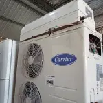 LOTE 144 - 01 AR-CONDICIONADO MARCA CARRIER 12000BTU. (NO ESTADO) ATENÇÃO! FAZER A VISITAÇÃO ANTES DE ARREMATAR, NÃO SABEMOS SE FUNCIONA. LEILÃO NÃO TEM GARANTIA E NEM DEVOLUÇÃO, SUJEITO A POSSÍVEIS AVARIAS VISÍVEIS/OCULTAS E/OU AUSÊNCIA DE COMPONENTES.