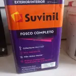LOTE 182 - 01 LATA DE TINTA SUVINIL INTERIORES /EXTERIORES SEM CHEIRO 18L NA COR FOSCO BRANCO NEVE. (NO ESTADO) ATENÇÃO! FAZER A VISITAÇÃO ANTES DE ARREMATAR, NÃO SABEMOS SE FUNCIONA. LEILÃO NÃO TEM GARANTIA E NEM DEVOLUÇÃO, SUJEITO A POSSÍVEIS AVARIAS VISÍVEIS/OCULTAS E/OU AUSÊNCIA DE COMPONENTES.