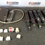 LOTE 046 - 01 LOTE COM VÁRIAS RÉGUAS E ADAPTADORES ELÉTRICOS MARCAS E MODELOS DIVERSOS. (NO ESTADO) ATENÇÃO! FAZER A VISITAÇÃO ANTES DE ARREMATAR, NÃO SABEMOS SE FUNCIONA. LEILÃO NÃO TEM GARANTIA E NEM DEVOLUÇÃO, SUJEITO A POSSÍVEIS AVARIAS VISÍVEIS/OCULTAS E/OU AUSÊNCIA DE COMPONENTES.
