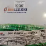 LOTE 030 - 01 ROLO DE CABO FLEXÍVEL 100M, 4MM NA COR VERDE. (NO ESTADO) ATENÇÃO! FAZER A VISITAÇÃO ANTES DE ARREMATAR, NÃO SABEMOS SE FUNCIONA. LEILÃO NÃO TEM GARANTIA E NEM DEVOLUÇÃO, SUJEITO A POSSÍVEIS AVARIAS VISÍVEIS/OCULTAS E/OU AUSÊNCIA DE COMPONENTES.