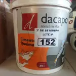 LOTE 152 - 01 BALDE DE CIMENTO QUEIMADO DACAPÓ 20KG. (NO ESTADO) ATENÇÃO! FAZER A VISITAÇÃO ANTES DE ARREMATAR, NÃO SABEMOS SE FUNCIONA. LEILÃO NÃO TEM GARANTIA E NEM DEVOLUÇÃO, SUJEITO A POSSÍVEIS AVARIAS VISÍVEIS/OCULTAS E/OU AUSÊNCIA DE COMPONENTES.