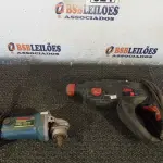 LOTE 021 - 01 FURADEIRA DE IMPACTO E 01 ESMERILHADEIRA MARCAS E MODELOS DIVERSOS COM AVARIAS. (NO ESTADO) ATENÇÃO! FAZER A VISITAÇÃO ANTES DE ARREMATAR, NÃO SABEMOS SE FUNCIONA. LEILÃO NÃO TEM GARANTIA E NEM DEVOLUÇÃO, SUJEITO A POSSÍVEIS AVARIAS VISÍVEIS/OCULTAS E/OU AUSÊNCIA DE COMPONENTES.