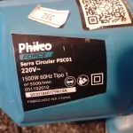 LOTE 009 - 01 SERRA CIRCULAR MARCA PHILCO 1500W 220V. (NO ESTADO) ATENÇÃO! FAZER A VISITAÇÃO ANTES DE ARREMATAR, NÃO SABEMOS SE FUNCIONA. LEILÃO NÃO TEM GARANTIA E NEM DEVOLUÇÃO, SUJEITO A POSSÍVEIS AVARIAS VISÍVEIS/OCULTAS E/OU AUSÊNCIA DE COMPONENTES.