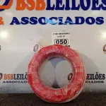LOTE 050 - 01 ROLO DE CABO FLEXÍVEL 100M, 4MM NA COR VERMELHA. (NO ESTADO) ATENÇÃO! FAZER A VISITAÇÃO ANTES DE ARREMATAR, NÃO SABEMOS SE FUNCIONA. LEILÃO NÃO TEM GARANTIA E NEM DEVOLUÇÃO, SUJEITO A POSSÍVEIS AVARIAS VISÍVEIS/OCULTAS E/OU AUSÊNCIA DE COMPONENTES.