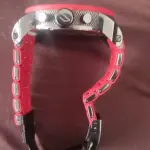 LOTE 676 - RELÓGIO MASCULINO DIESEL DZ VERMELHO FUNCIONANDO PERFEITAMENTE ORIGINAL. (NO ESTADO) 